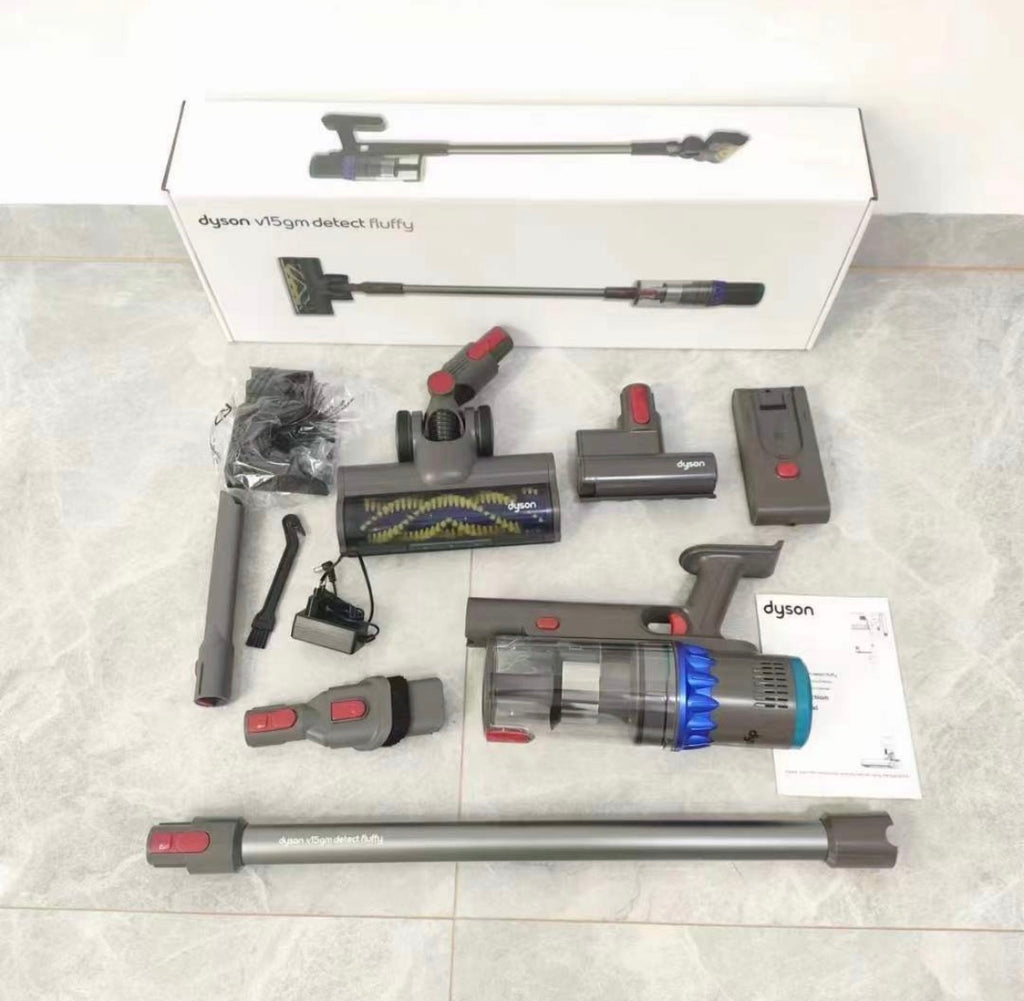 Aspirateur balai sans fil Dyson V15 Detect – Puissance maximale, technologie laser “dust-detect”, jusqu’à 60 min d’autonomie